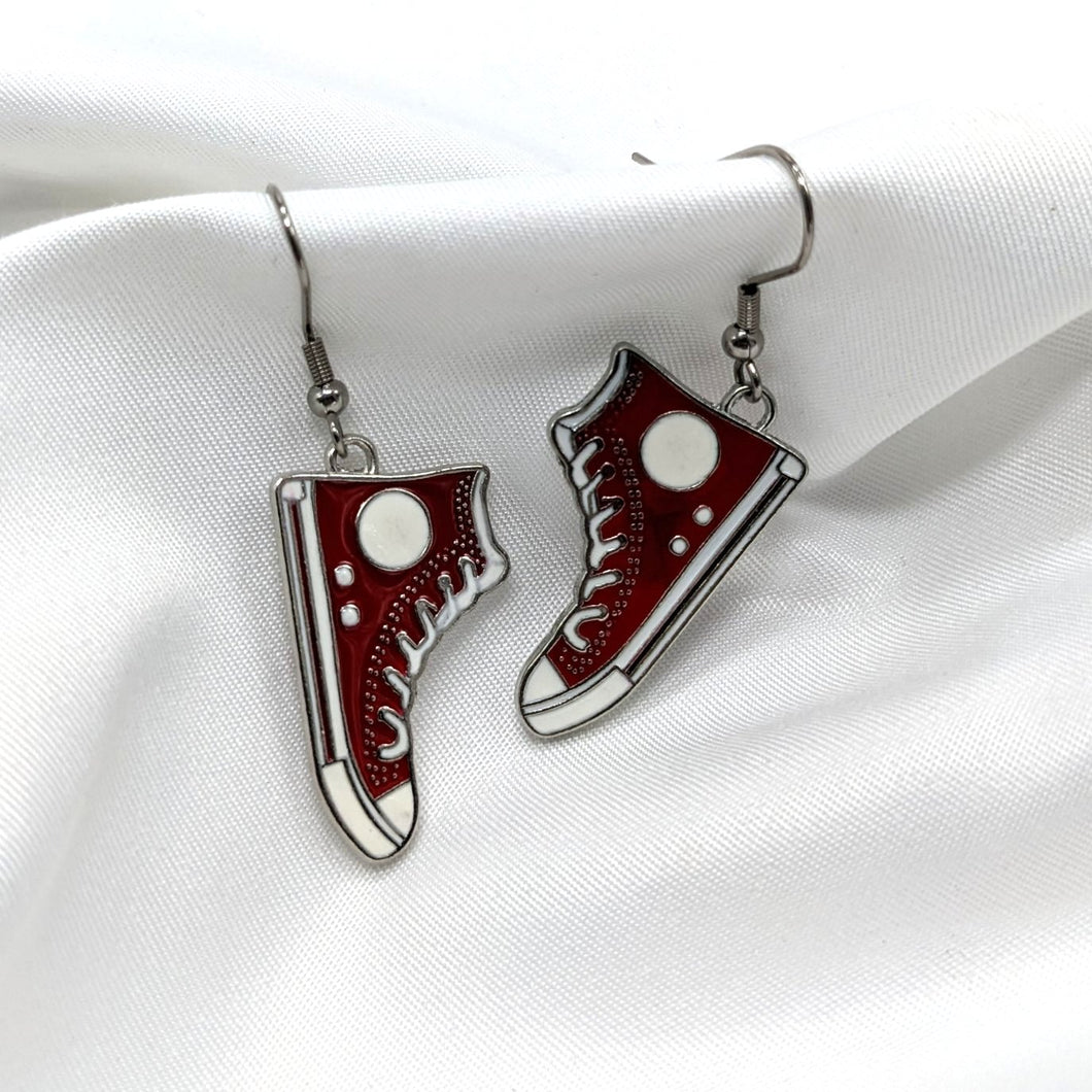 Red High-Top Earrings