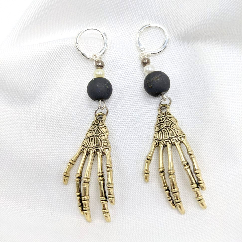 Death's Grip Huggie Earrings