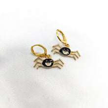 Load image into Gallery viewer, Enamel Spider Earrings
