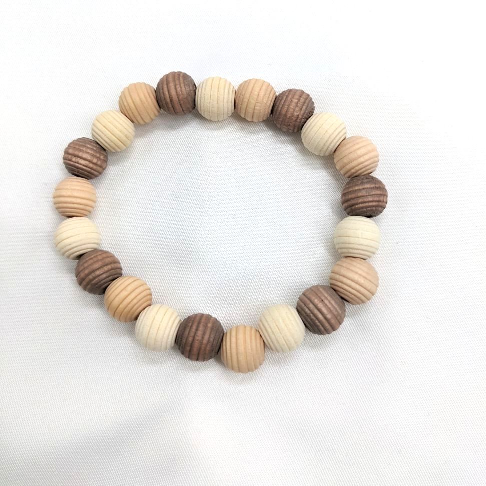 Wood Bead Stretch Bracelet