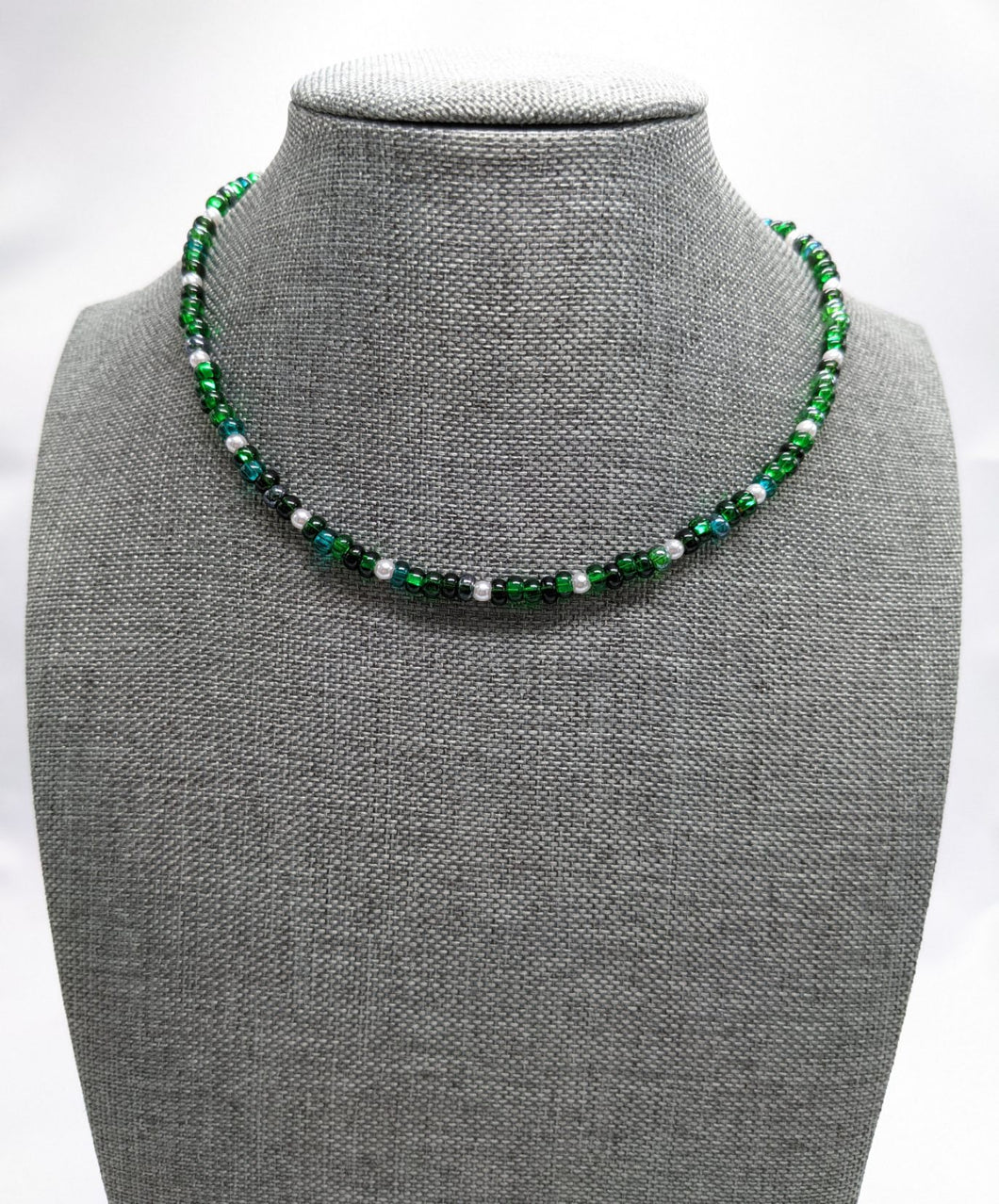 Glass Seed Bead Choker Necklace