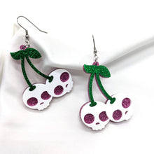 Load image into Gallery viewer, Cherry Skull Earrings
