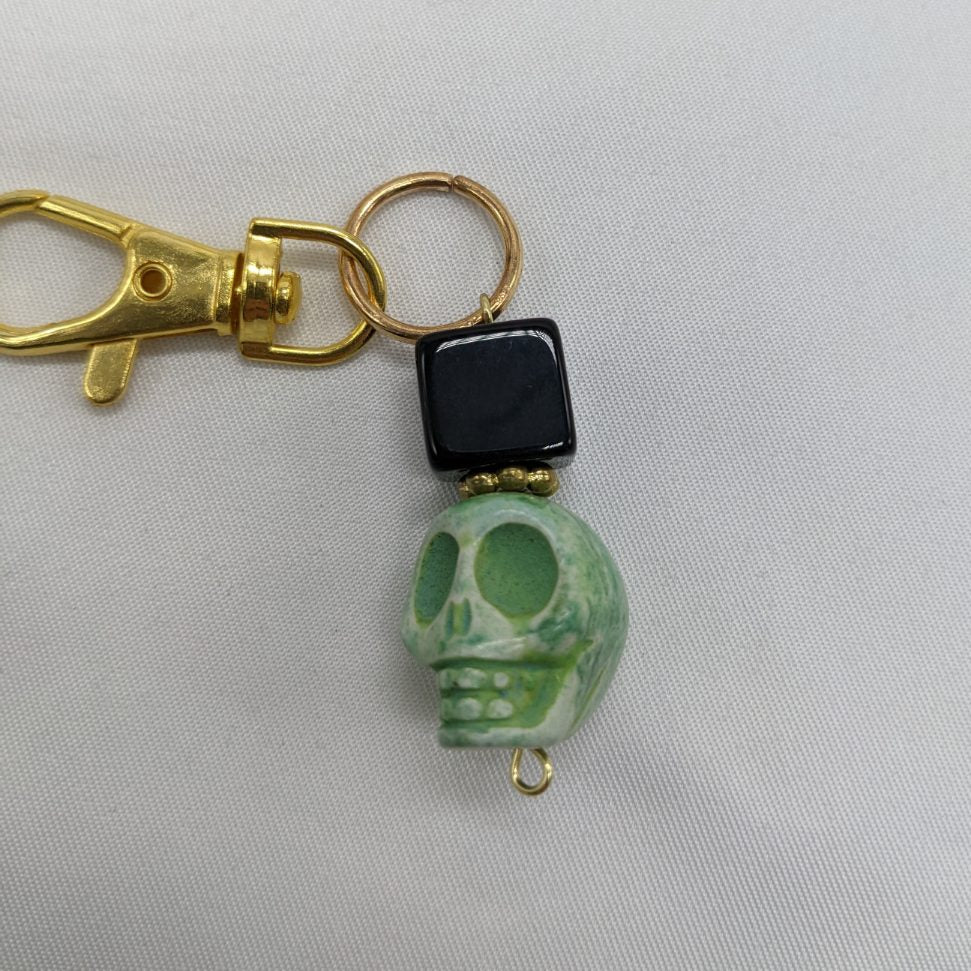 Green Skull Key Chain