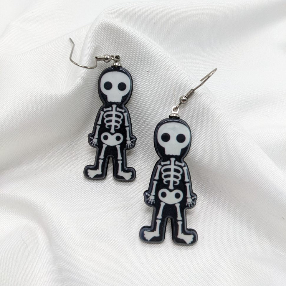 Resin Skeleton Earrings