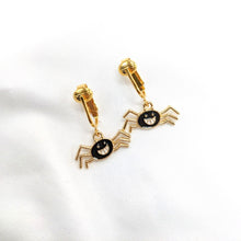 Load image into Gallery viewer, Enamel Spider Earrings
