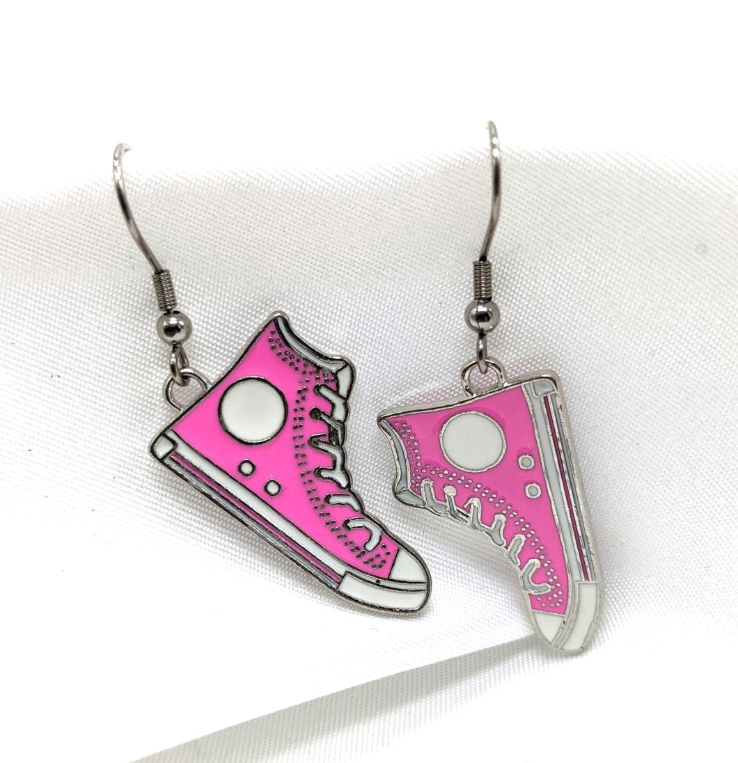 Pink High-Top Earrings