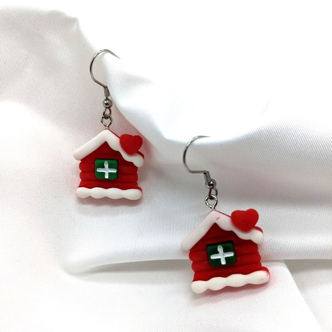 Snowy Cabin Earrings