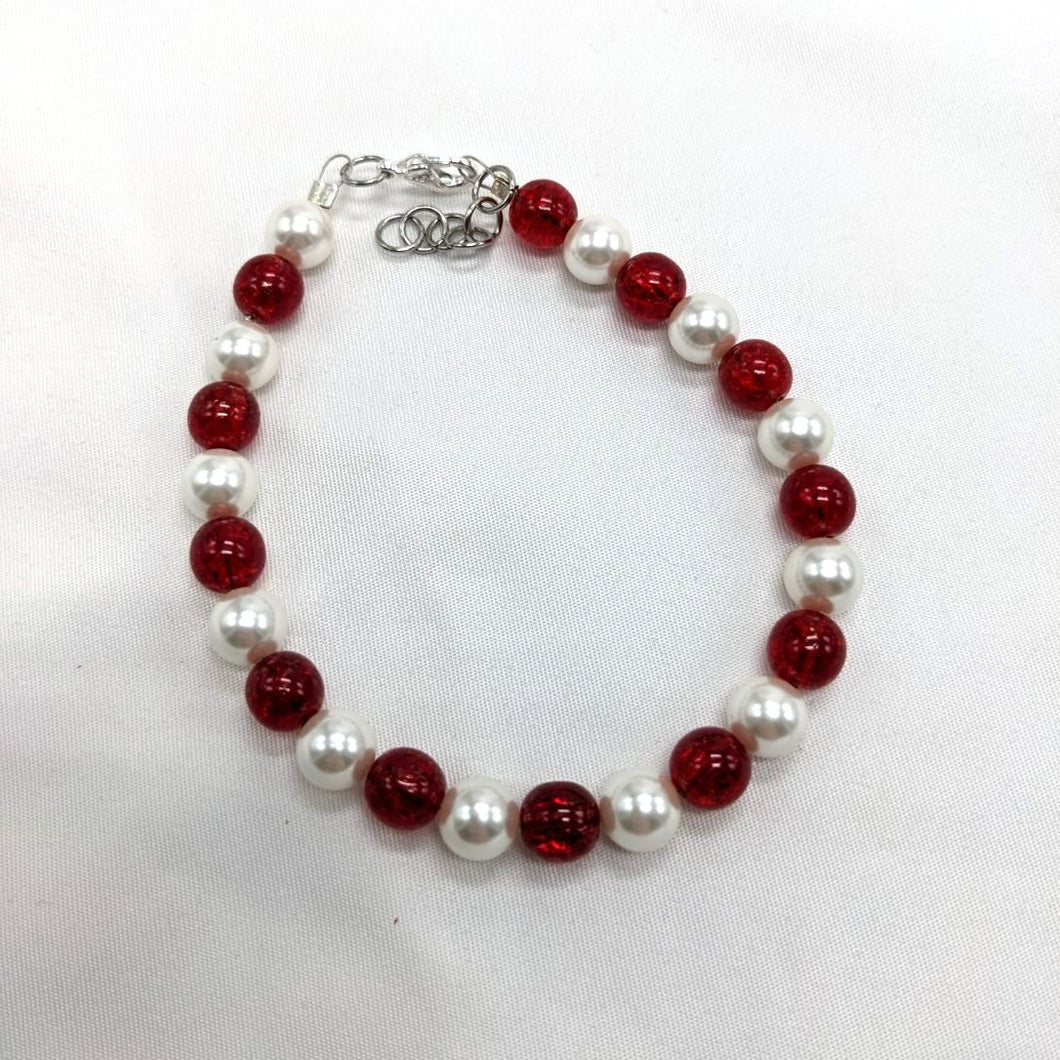 Red and Pearl Bracelet