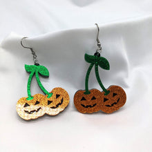 Load image into Gallery viewer, Pumpkin Cherry Earrings
