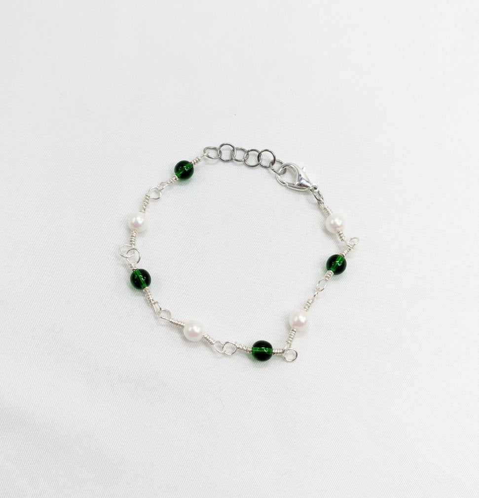 Pearls and Glass Bracelet