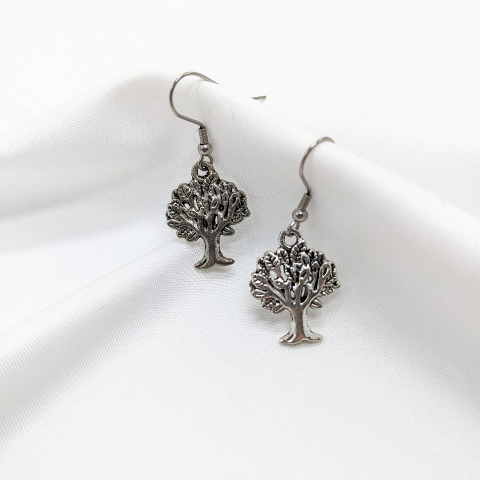Silver Tree Earrings