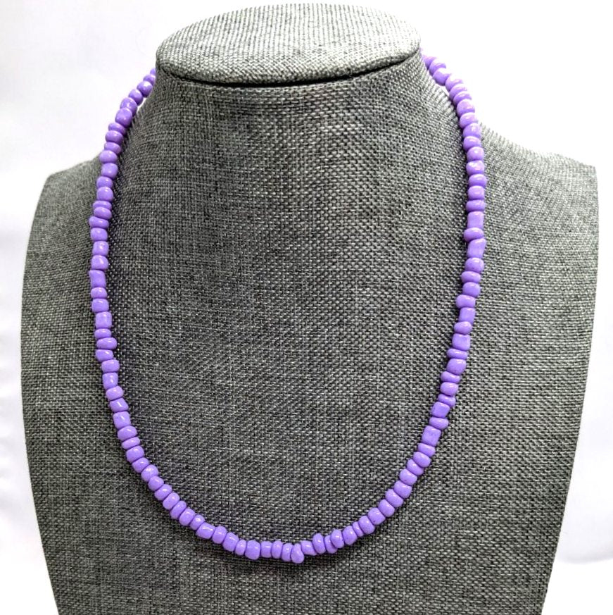 Light Purple Seed Bead Necklace