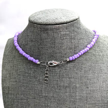 Load image into Gallery viewer, Light Purple Seed Bead Necklace
