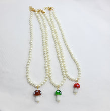 Load image into Gallery viewer, Mushrooms and Pearls Necklace
