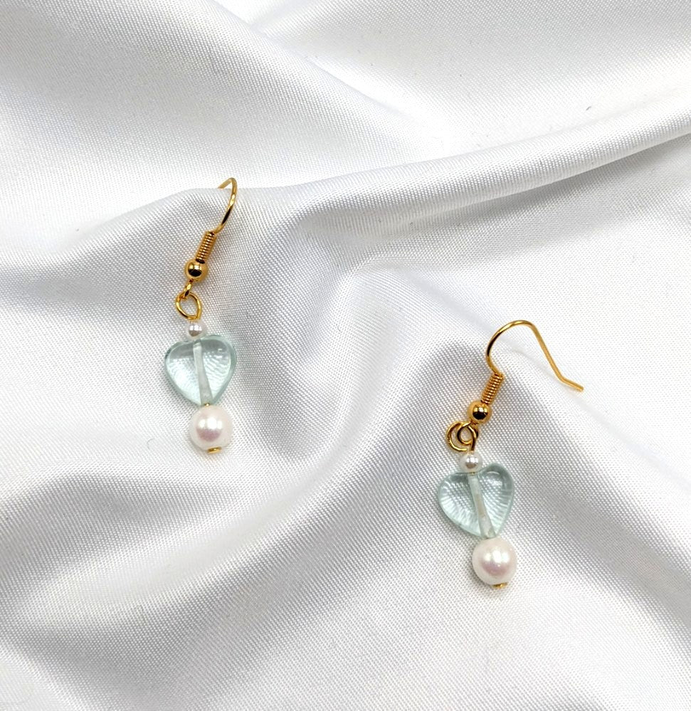 Pearls and Hearts Earrings