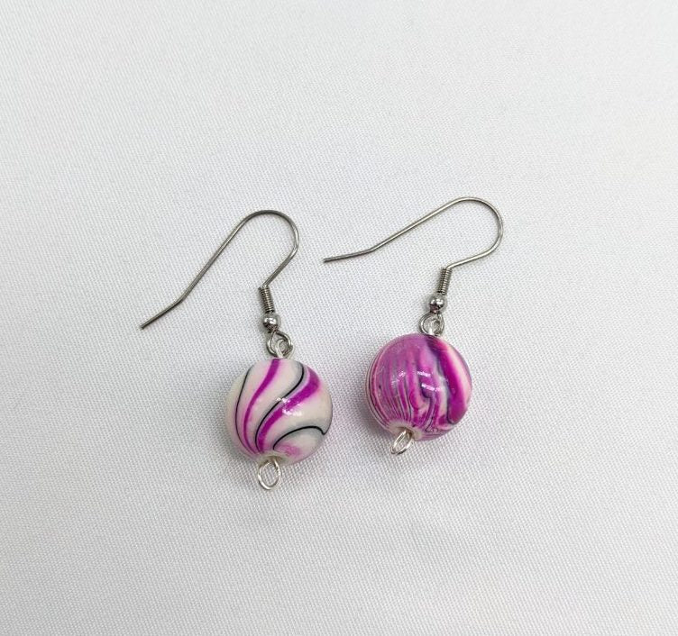 Swirled Pink Earrings