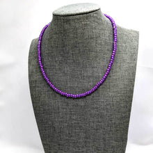 Load image into Gallery viewer, Metallic Purple Seed Bead Necklace
