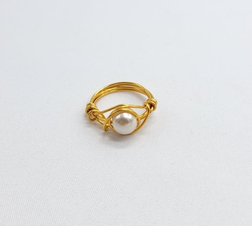 Pearl on Gold Ring