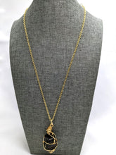 Load image into Gallery viewer, Shungite on Gold Necklace
