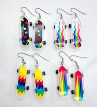 Load image into Gallery viewer, SK8 The Infinity Skateboard Earrings
