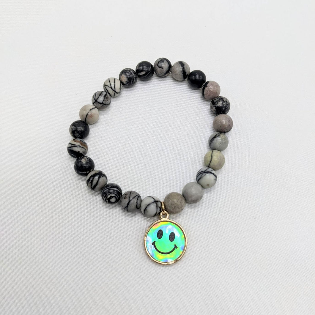 Beaded bracelet with a smile