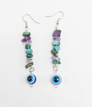 Load image into Gallery viewer, Evil Turquoise Earrings
