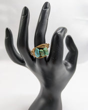Load image into Gallery viewer, Turquoise on Gold Ring
