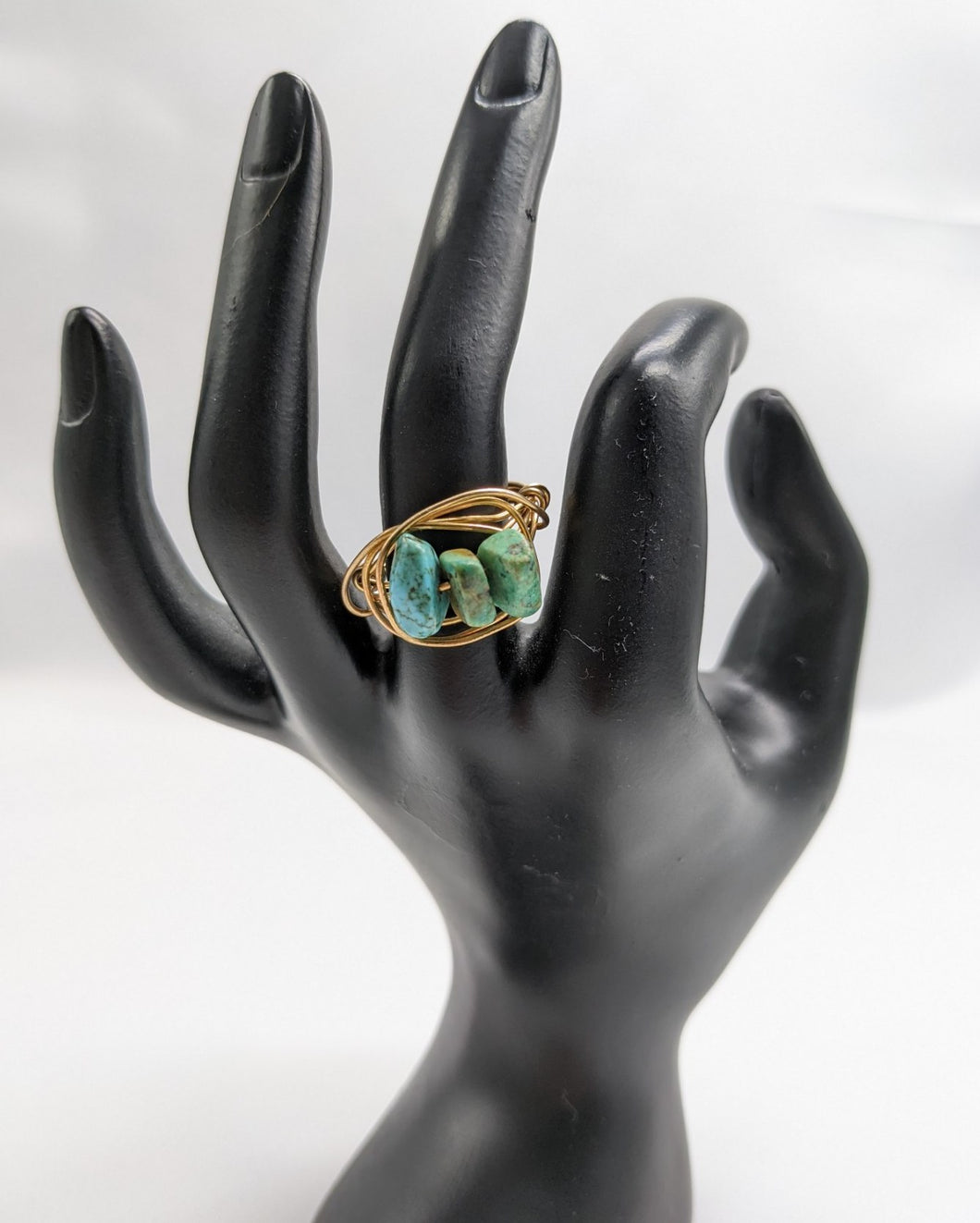 Turquoise on Gold Ring